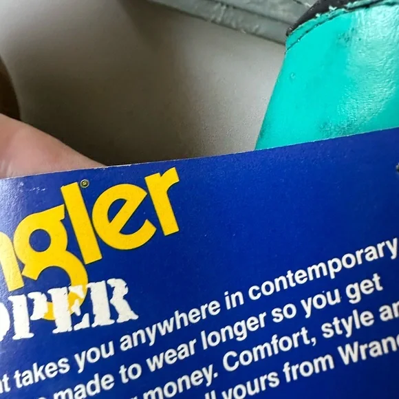 Vintage wrangler roper women’s or kids  teal boots made in USA - Picture 9 of 13